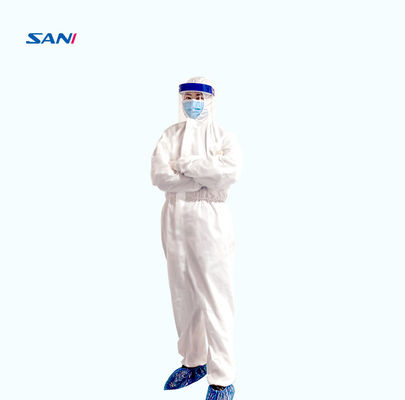 Giá tốt. Quần áo cách ly dùng một lần màu trắng, Quần áo cách ly dùng một lần PE trực tuyến