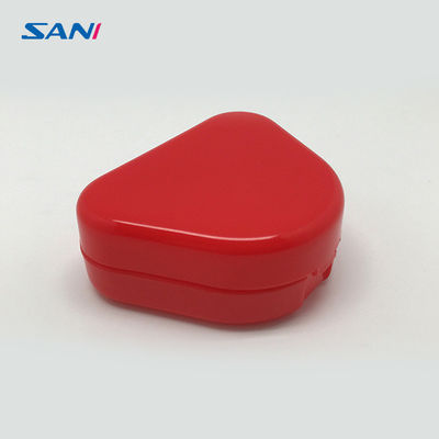 Giá tốt. Hộp đựng răng giả chống rò rỉ 30mm chỉnh nha, Hộp bảo quản răng giả màu đỏ trực tuyến